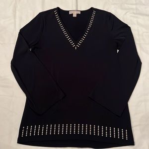 MICHAEL KORS Tunic Black with Gold Buttons Size Medium